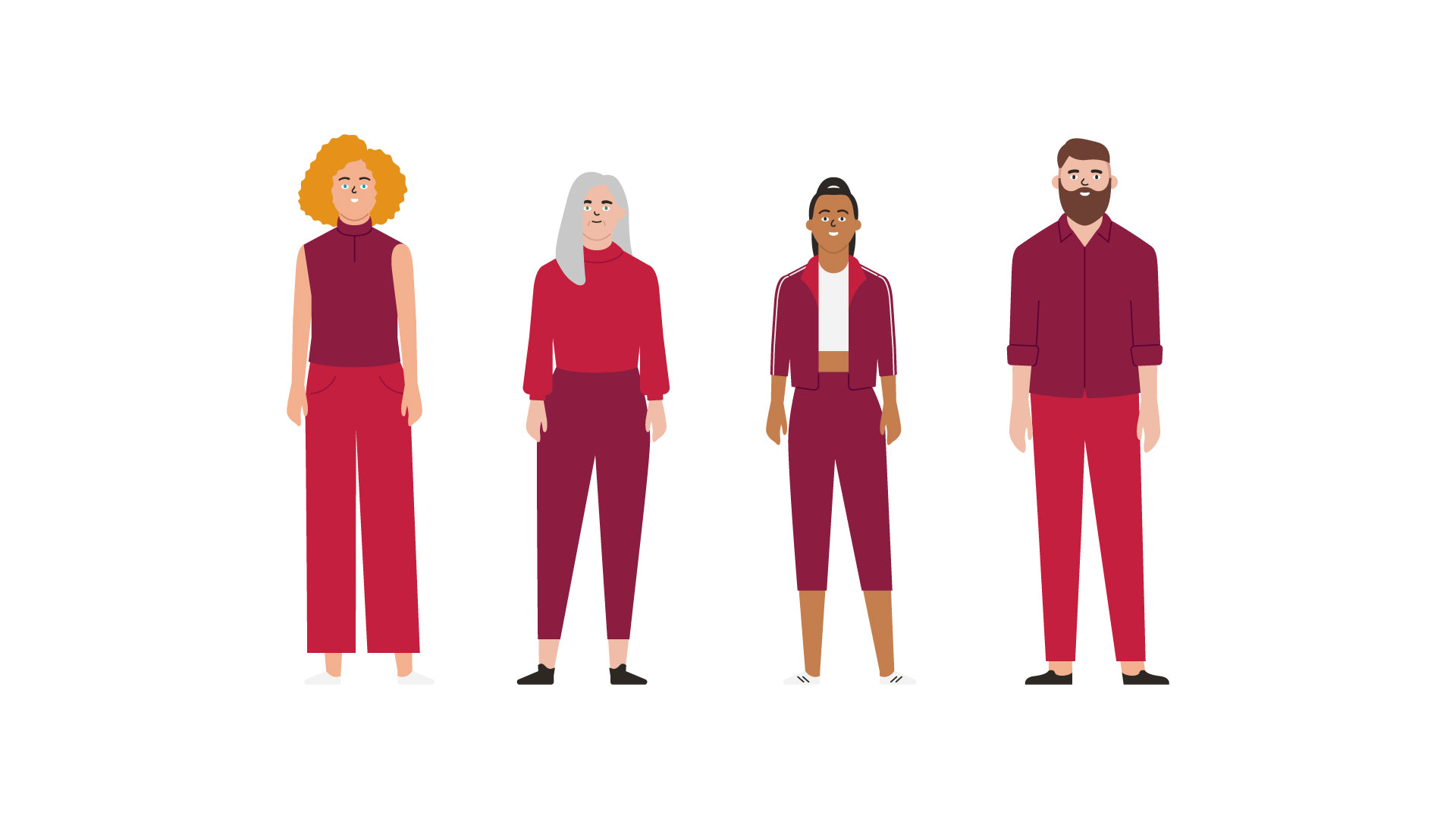 Vector illustration of different characters for the CIBC communications